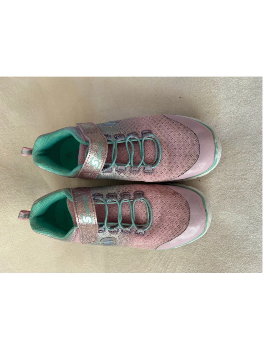 Girls Skechers Sport Sneakers Pink and Silver size 3